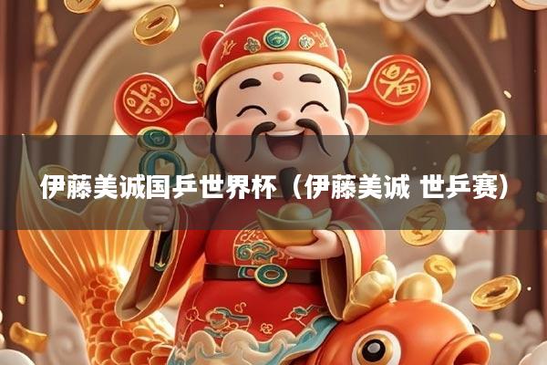 伊藤美诚国乒世界杯（伊藤美诚 世乒赛）